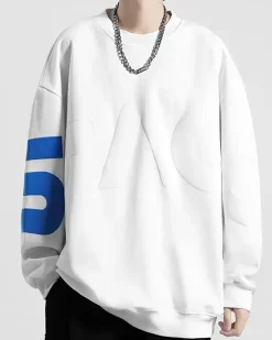Fleece Lined Letter Sweatshirt
