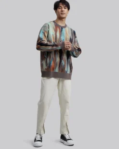 Fluid-Art Graphics Ribbed Sweater Set