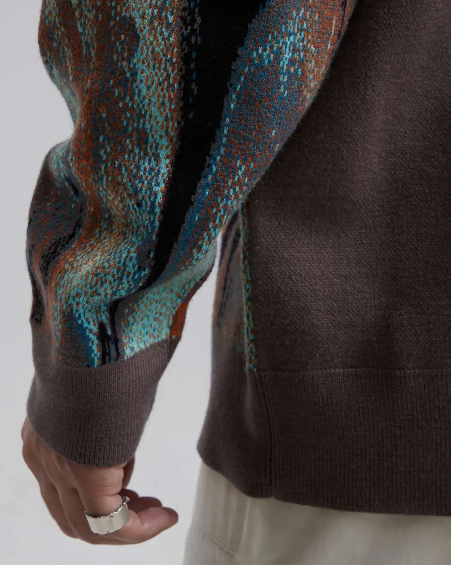 Fluid-Art Graphics Ribbed Sweater Set
