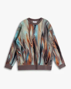 Fluid-Art Graphics Ribbed Sweater Set