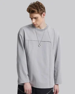 Geometric Seam Crewneck Sweatshirt
