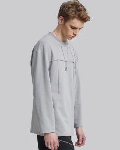Geometric Seam Crewneck Sweatshirt