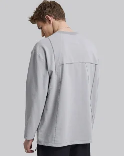 Geometric Seam Crewneck Sweatshirt