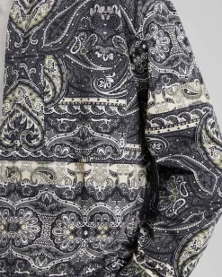 Gold & Black Cotton Patterned Shirt