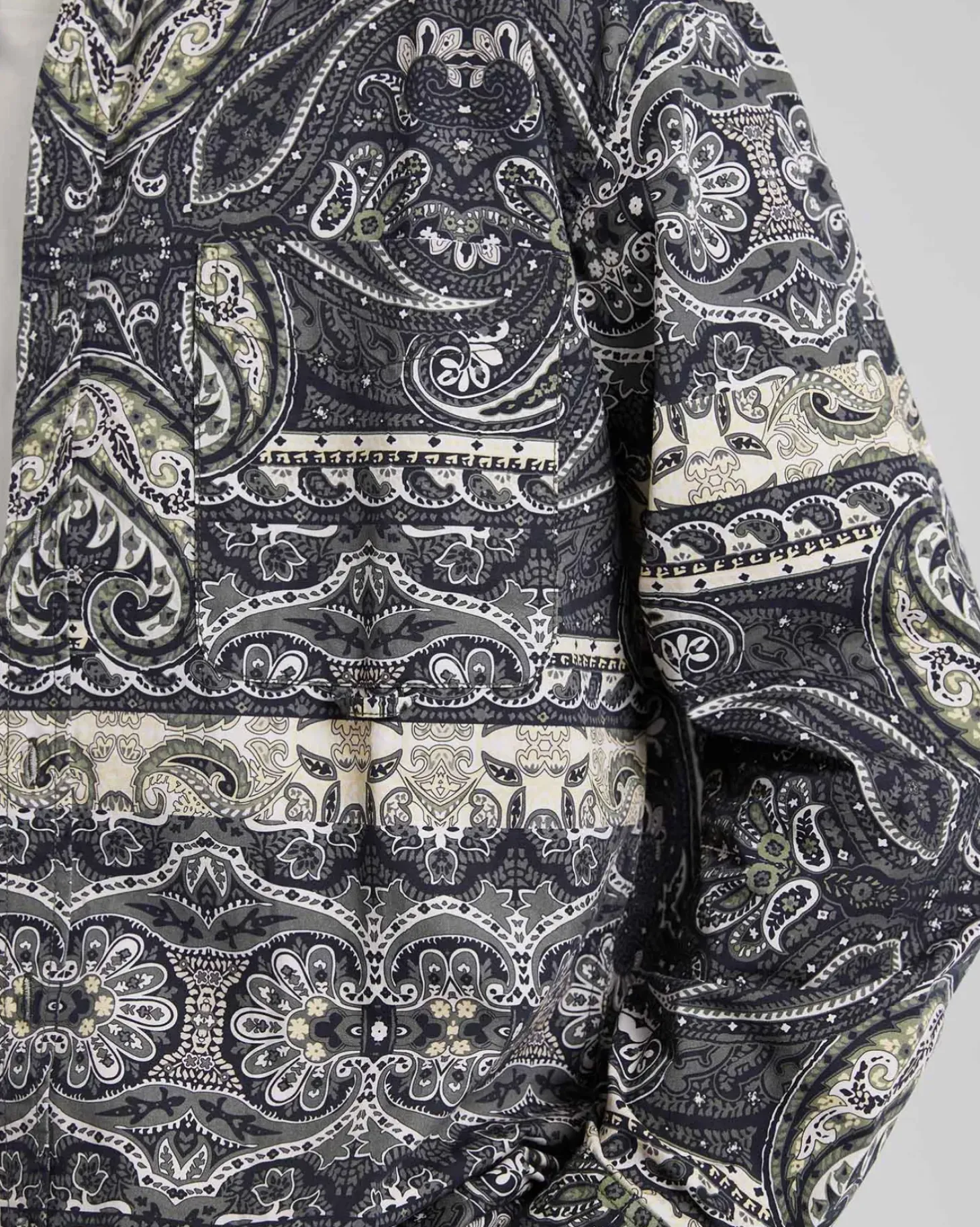 Gold & Black Cotton Patterned Shirt