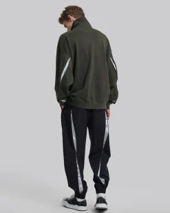 Half-Zip High Neck Sweatshirt