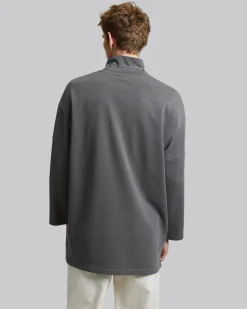 High Neck Asymmetric Sweatshirt