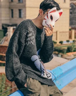 Knitted Crewneck Shark Jumper
