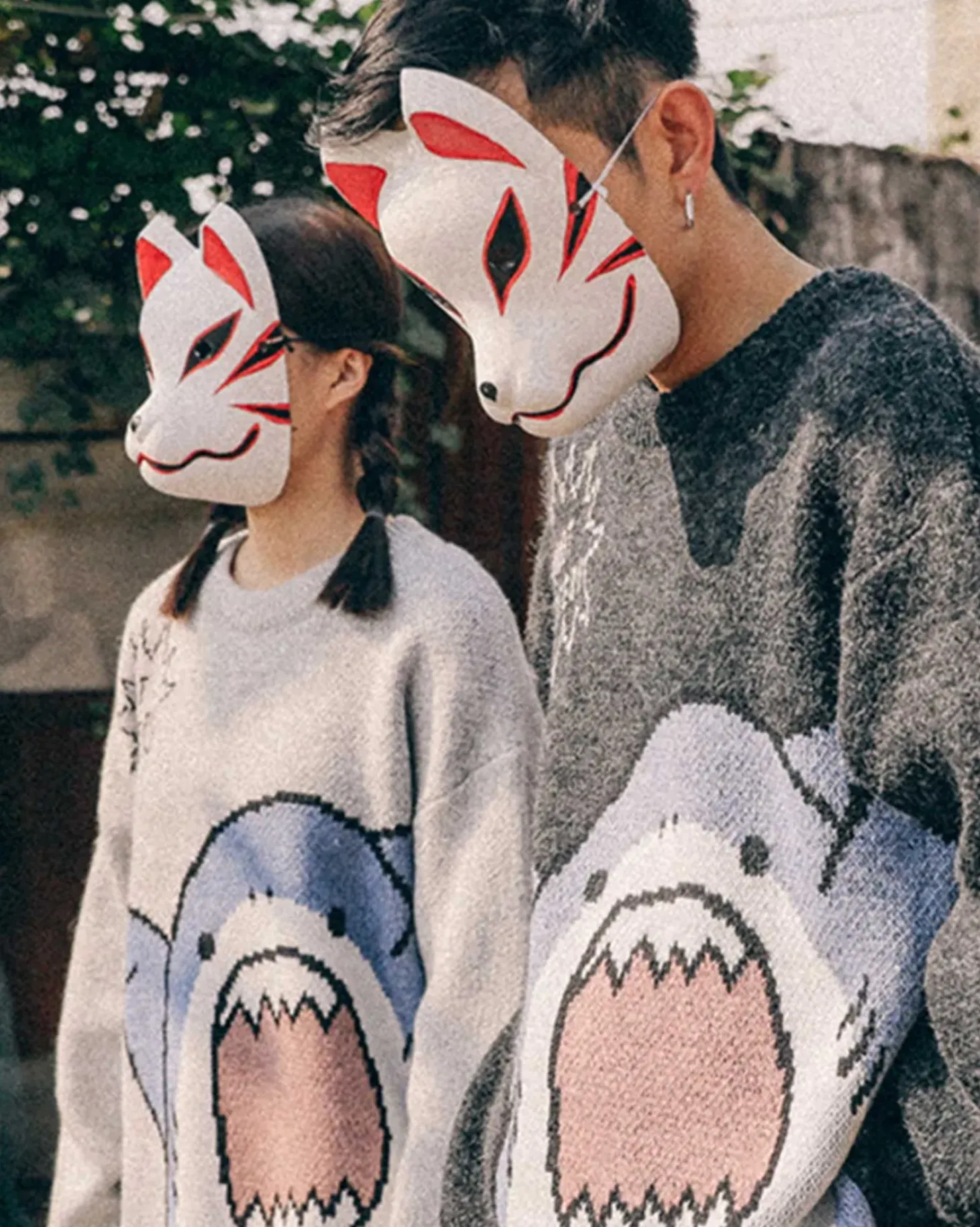 Knitted Crewneck Shark Jumper