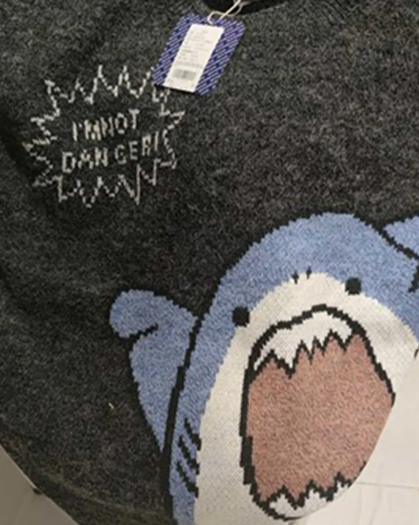 Knitted Crewneck Shark Jumper