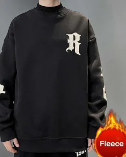 Layered Neck Cotton Sweatshirt