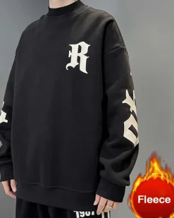 Layered Neck Cotton Sweatshirt