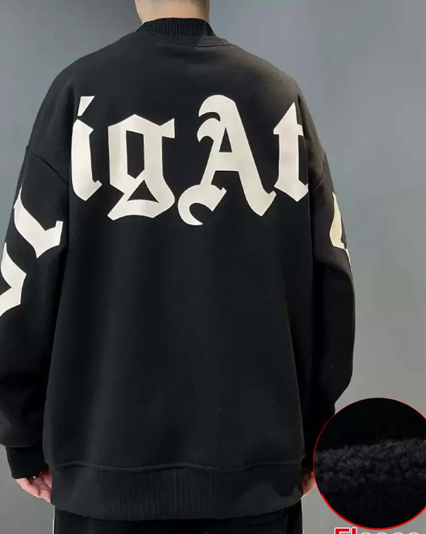 Layered Neck Cotton Sweatshirt