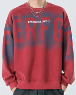 Letter Detail Cotton Sweatshirt