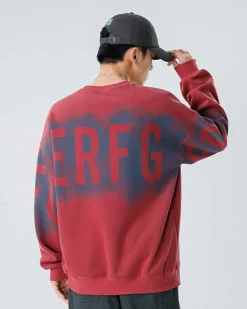 Letter Detail Cotton Sweatshirt