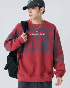Letter Detail Cotton Sweatshirt