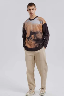Marine-Art Graphics Ribbed Sweater