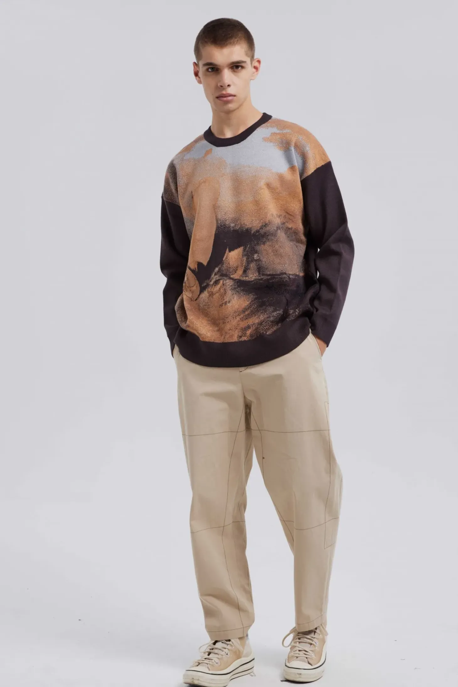 Marine-Art Graphics Ribbed Sweater