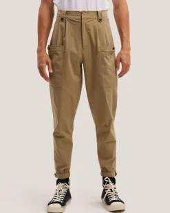 Mid Waist Tapered Leg Pants
