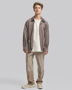 Multi-Pocket Suede-Like Jacket