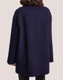 Notch Lapel Double Breasted Wool Coat