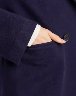 Notch Lapel Double Breasted Wool Coat