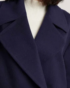 Notch Lapel Double Breasted Wool Coat