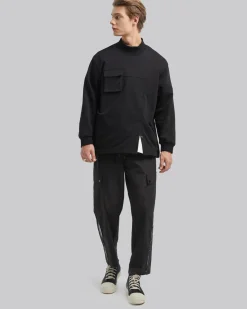 Off Center Pleat Sweatshirt