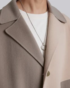 Paneled Cashmere Coat