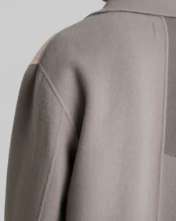 Paneled Cashmere Coat