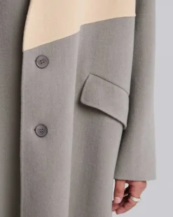Paneled Cashmere Coat Set