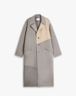 Paneled Cashmere Coat Set