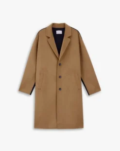 Paneled Duo-Chromatic Cashmere Coat