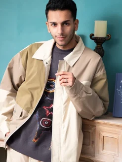 Paneled Over-Shirt