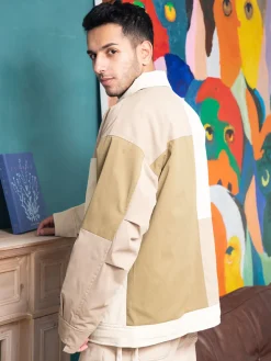 Paneled Over-Shirt