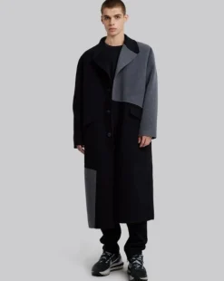 Paneled Pure Wool Coat Set