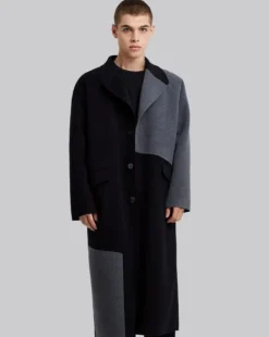 Paneled Pure Wool Coat Set