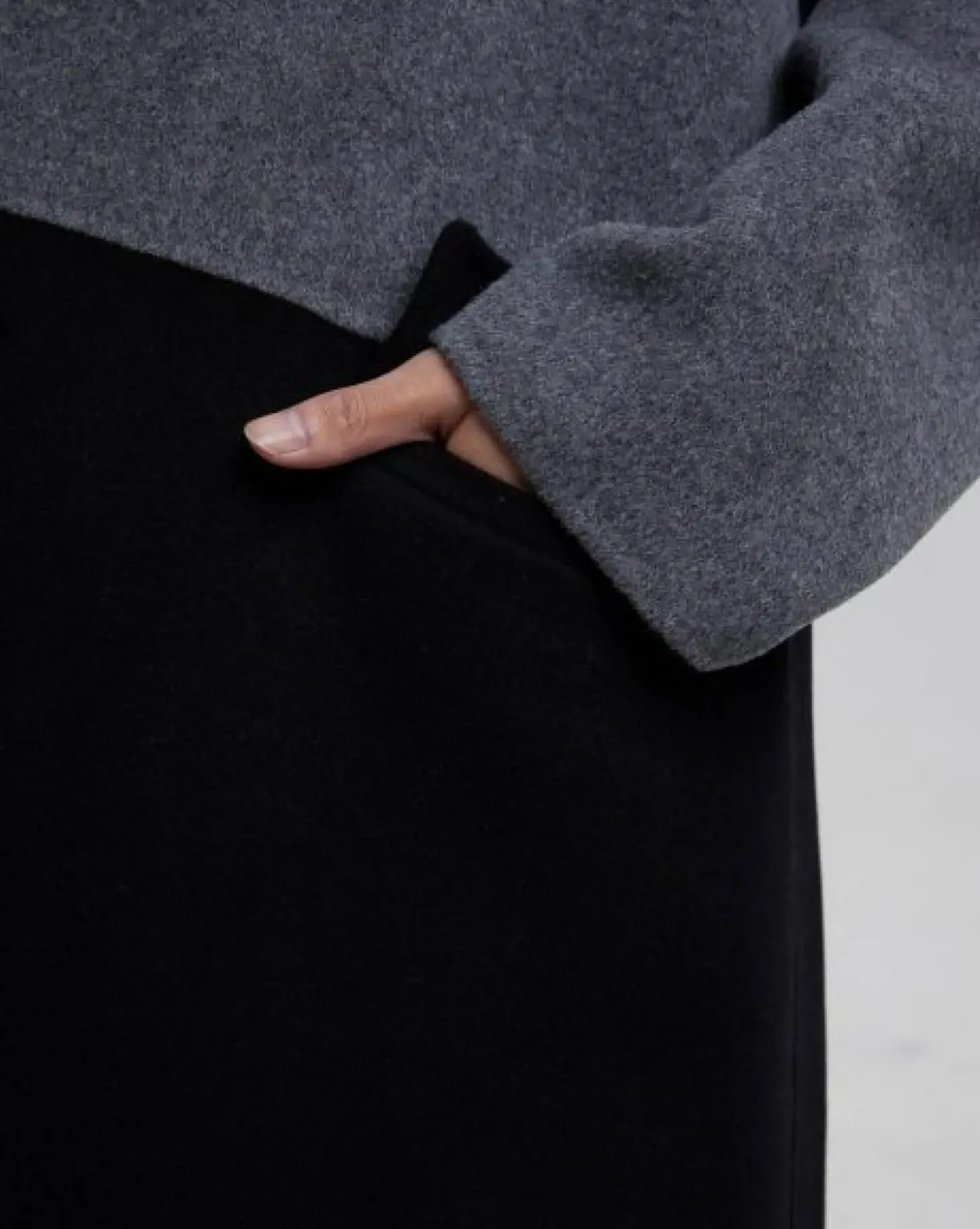Paneled Pure Wool Coat Set
