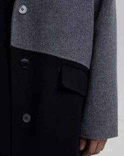 Paneled Pure Wool Coat Set