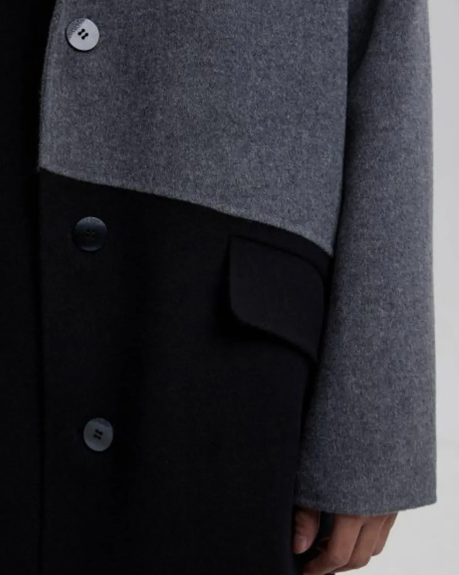 Paneled Pure Wool Coat Set
