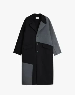 Paneled Pure Wool Coat Set