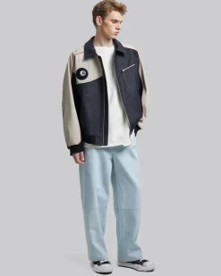 Patchwork Leather-Like Jacket