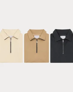 Plain Half-Zip Sweatshirt