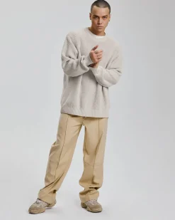 Pleated Straight Pants