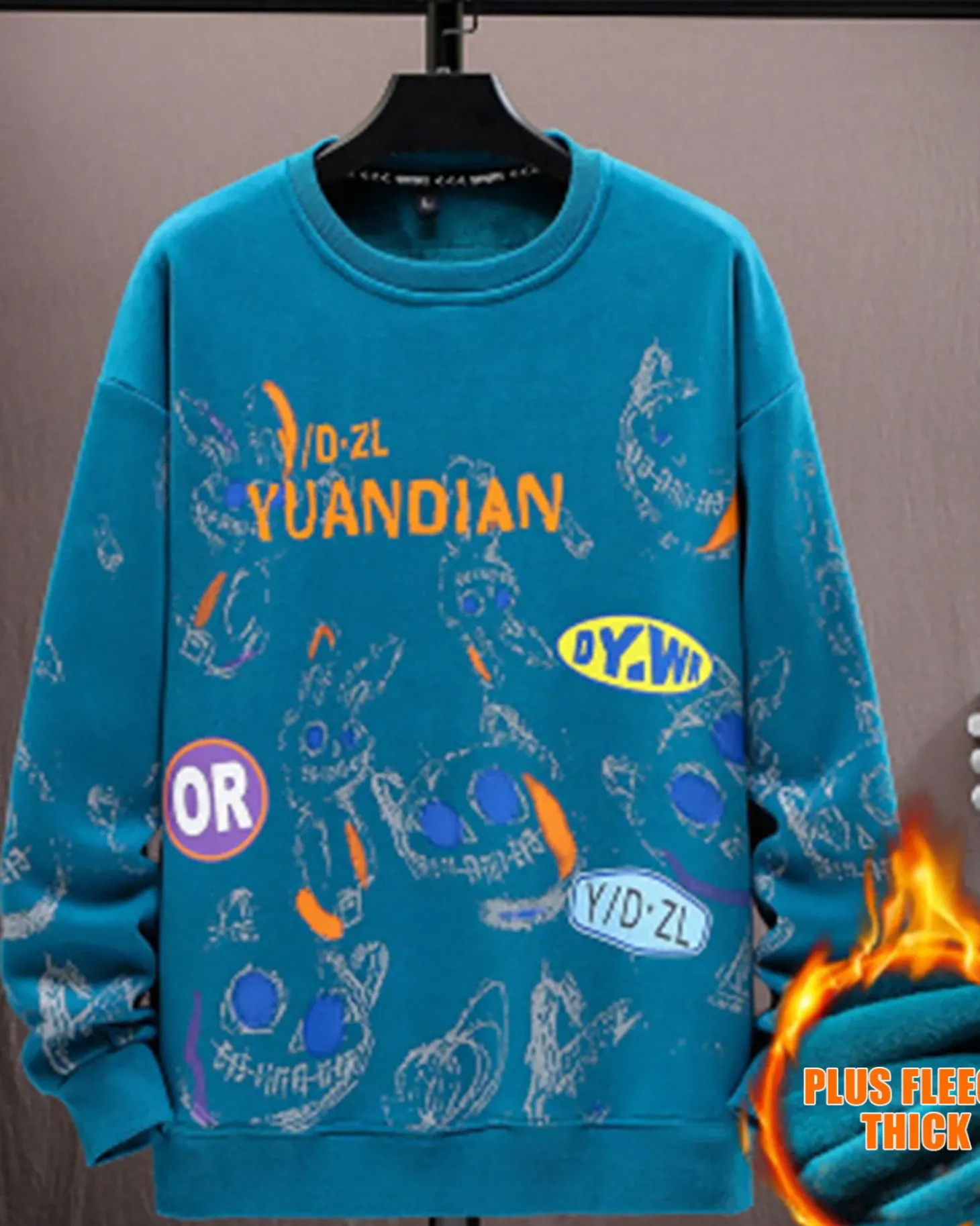 Printed Crewneck Cotton Sweatshirt