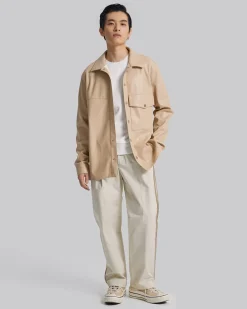 Pristine Faux-Leather Outer-Shirt