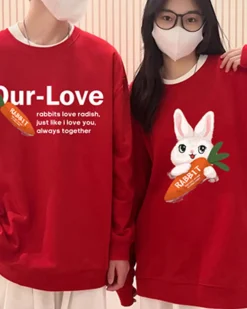 Rabbit & Carrot Crewneck Cotton Sweatshit