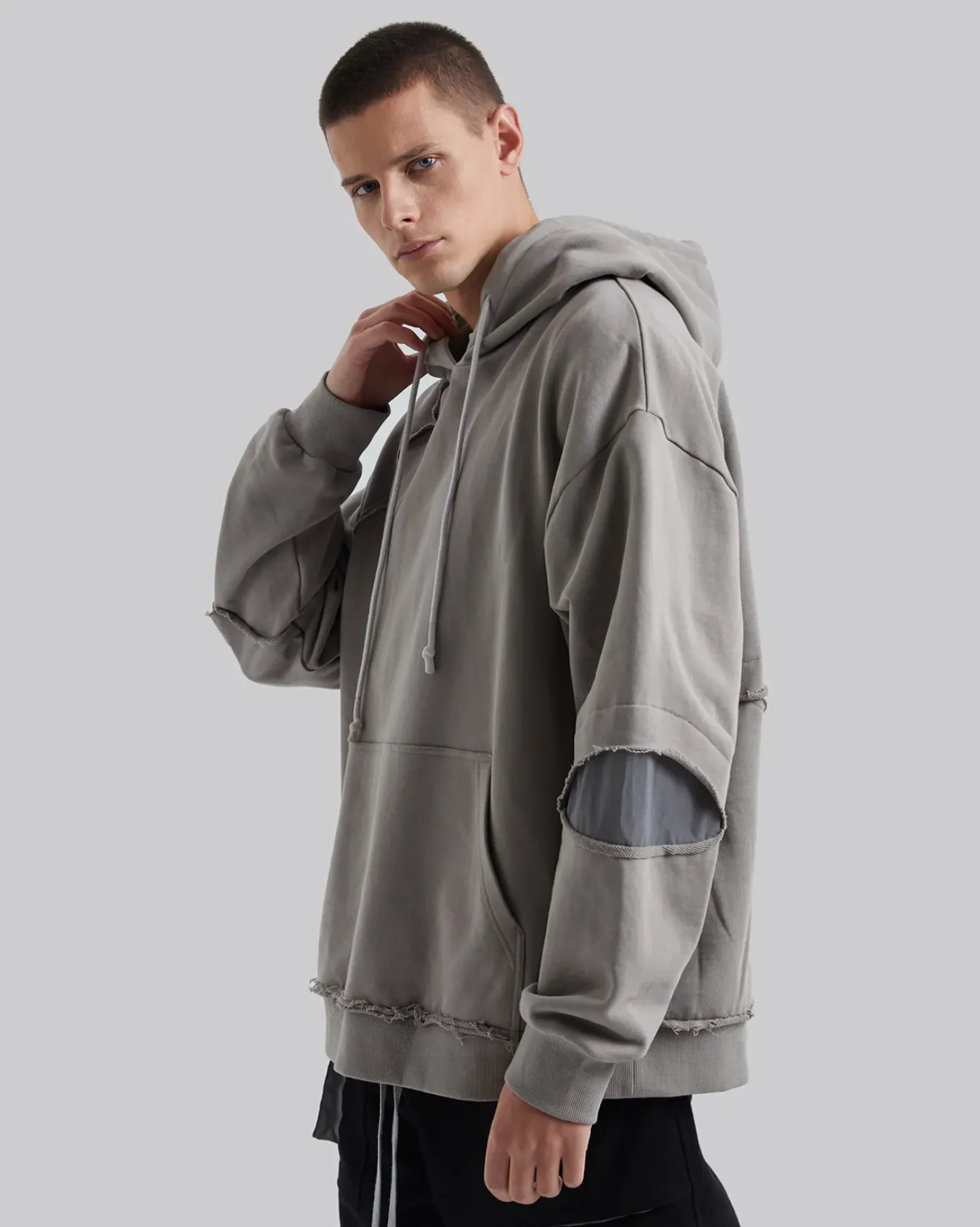 Reflective Back Cutout Hoodie