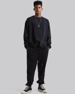 Reflective Stripes Sweatshirt Set