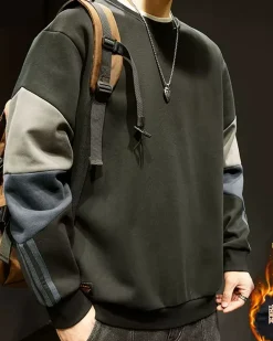 Relaxed Crewneck Cotton Pullover